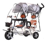 Housse Anti Pluie pour Tricycles Housse de Poussette Habillage Poussette EVA Protection de siège Jumaux pour Landau Bébé avant/arrière/côté Couverture à 360 °