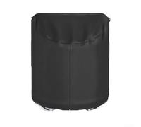 Housse anti-poussière d'extérieur en tissu Oxford 210D coupe-vent avec fermeture éclair pour protection du tapis de saut rond (noir)