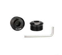 Housse anti-poussière en alliage d'aluminium pour pédale de vélo M14 x 1 - Bouchon fileté pour montagne et route pliable - Accessoire de cyclisme léger (6,5 mm, noir)