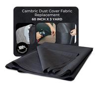 Housse anti-poussière en batiste noire 60"" x 3 yd, pour canapés, fauteuils, sommiers doubles/queen, cache cadre et agrafes