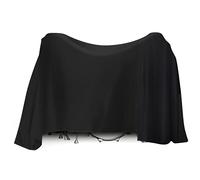 Housse anti-poussière imperméable avec boucle cousue coupe-vent pour batterie d'instruments de musique en plein air, 198,1 x 248,9 cm, noir