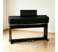 Housse anti-poussière pour clavier de piano avec pupitre, 88 touches, housse de clavier pour piano électrique, design à fermeture éclair, compatible avec Yamaha série P, 133 x 30 x 17 cm, noir
