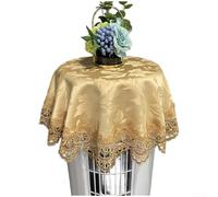 Housse anti-poussière pour climatiseur de forme ronde, fabriquée en tissu polyester dentelle, conçue pour les unités cylindriques AC avec décoration élégante (L)