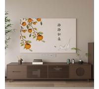 Housse anti-poussière pour écran TV en tissu extensible style chinois vintage avec élastique, protecteur universel pour écran LCD de 42 à 100 pouces, couverture pour TV-K|| 80-85inch