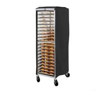 Housse anti-poussière pour étagère à pain en tissu Oxford 210D avec revêtement argenté imperméable, design ventilé et fenêtre en PVC transparent pour une protection efficace de la plaque de cuisson (A