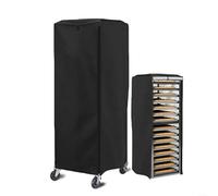 Housse anti-poussière pour grille à pain commerciale, tissu imperméable en PVC argenté 210D avec fermeture éclair et ventilation, 59 x 72 x 163 cm, housse noire pour poêles à 20 couches (A)