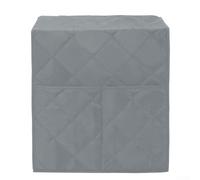 Housse anti-poussière pour machine à café avec sac de rangement 32 x 31 x 36,1 cm, housse de protection en coton pongé facile à nettoyer, organiseur de cuisine vintage (gris)