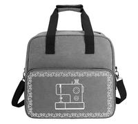 Housse anti-poussière pour machine à coudre - Sac de rangement léger pour machine à coudre | Sac de transport compatible avec la plupart des machines standard et Brother, Gris, se beskrivning