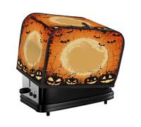 Housse anti-poussière pour machine à pain Halloween Orange Moon Horror Pumpkin Toaster 2 tranches pour machine à pain, petit appareil de cuisine