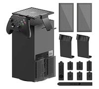 Housse Anti-poussière pour Manette Xbox Series X - Accessoires de Jeu 2 en 1 avec Couvercle de Filtre à poussière Compatible avec Console XSX et 2 Supports de Suspension pour Manette Series X et