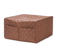 Housse anti-poussière pour micro-ondes avec sac de rangement pour appareils de cuisine, protection contre la poussière et la graisse, tissu en coton pongé pour une utilisation prolongée (marron)