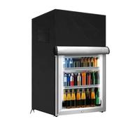 Housse anti-poussière pour mini congélateur vertical, Oxford 210D, imperméable, pour protéger les congélateurs verticaux/réfrigérateurs à boissons (noir, 56 x 58 x 86 cm)