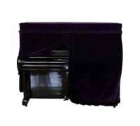 Housse anti-poussière pour piano droit, Housse de piano en velours macramé multicolore plusieurs tailles lavage à la main(Purple Piano cover)