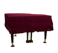 Housse Anti-poussière Pour Piano, Taille : 150/170/190/210/230 Cm, Tissu Peluche, Anti-rayures + Anti-poussière, 5 Couleurs En Option, Pour Piano À Queue,230-240cm,Red