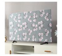 Housse anti-poussière universelle pour écrans de 43, 50, 55, 65 pouces, design suspendu, tissu en flanelle anti-poussière pour téléviseurs LCD domestiques pour téléviseurs à écran plat LED (fleurs en