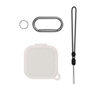 Housse antichoc beige pour écouteurs EchoBuds 3e génération, résistante à la poussière et lavable.