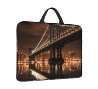 Housse antichoc pour ordinateur portable de 14" avec poignée Motif pont de Manhattan New York