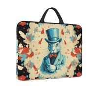 Housse antichoc pour ordinateur portable de 14 pouces, sac d'ordinateur motif lapin magicien, sac d'ordinateur résistant à l'eau
