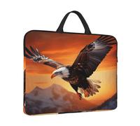 Housse antichoc pour ordinateur portable de 14" - Sac de transport pour ordinateur portable - Motif aigle volant au coucher du soleil - Résistante à l'eau