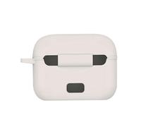 Housse antidérapante (beige) pour étui de casque TOZO T20, en silicone anti-rayures