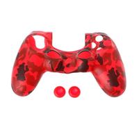 Housse Antidérapante En Silicone Camouflage Souple 3 En 1, Coque Peau + 2 Capuchons De Manettes Pour Manette Sony Ps4 Pro Slim