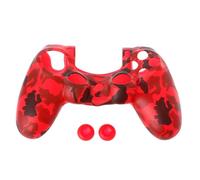 Housse Antidérapante En Silicone Camouflage Souple 3 En 1, Coque Peau + 2 Capuchons De Manettes Pour Manette Sony Ps4 Pro Slim