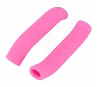 Housse antidérapante en silicone pour poignées de frein de vélo, manchon de protection flexible qui améliore la prise en main et protège les poignées de frein de vélo de montagne (rose)