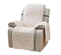 Housse antidérapante pour fauteuil inclinable avec sangles élastiques facile à installer (beige)