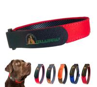 Housse antiparasitaire pour collier - Convient à toutes les tailles de chiens petits et grands (rouge, L : 40 à 45 cm)