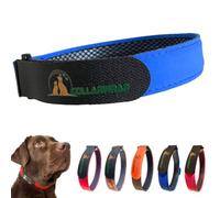 Housse antiparasitaire pour collier de chien - Compatible avec toutes les tailles petites et grandes - Protection contre les puces (bleu, XS : de 27 à 29 cm)