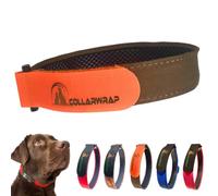 Housse antiparasitaire pour collier de chien - Convient pour toutes les tailles petites et grandes - Vert militaire, L : de 40 à 45 cm