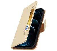 Housse Apple iPhone 12 / 12 Pro Étui Folio Portefeuille Fonction Support doré