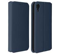 Housse iPhone XR Etui folio Porte-cartes Fonction support - bleu nuit