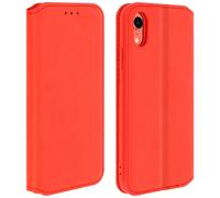 Housse Apple iPhone XR Étui Folio Portefeuille Fonction Support Rouge