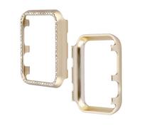 Housse Apple Watch 4 44mm, Alliage d'aluminium avec Strass Cadre Anti-Chute Coque Couverture Bumper Protection Cas de Montre de la Couverture Ultra-Mince pour Apple iWatch 44mm Series 4 - Or