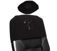 Housse Appui-Tête Imperméable pour Chaise de Bureau, Housse Extensible en Jacquard, Protection pour Appui-Tête de Chaise Ordinateur à Dossier Haut, 1 Pièce, Noire