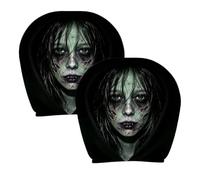 Housse Appuie-tête Visage Fantôme Lot de 2 Housses Douces Décoration