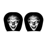 Housse Appuie Tete Voiture Horreur Ghost Face Housses D'Appuie-TêTe éLastiques Amusantes Et Effrayantes, Housses Anti-PoussièRe pour Appuies-TêTe FantôMes (2 Pcs)
