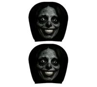 Housse Appuie Tete Voiture Visage Universal Soft Spooky Case Spooky Headrest Covers for Trip Travel Commuting Home Trick Party Fall Holiday Event Racing Driving