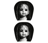 Housse Appuie Tete Voiture Visage Universal Soft Spooky Case Spooky Headrest Covers for Trip Travel Commuting Home Trick Party Fall Holiday Event Racing Driving