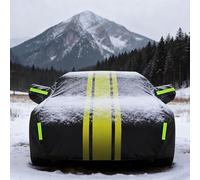 Housse Auto Extérieur pour Aston Martin V8 Vantage Bâche Voiture Étanche Protection Hiver Anti-Gel Anti-UV Respirante Résistante Pluie Neige Doublure Polaire,Noir et Jaune