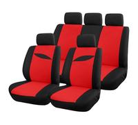 Housse auto rouge universelle 9 pcs