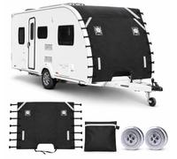 Housse Avant Caravane pour Swift Sprite Major 4 SB 2025-2026, Imperméable Oxford 4 Couches, Protection Frontale, Bandes Réfléchissantes, 2 LED, Rail Auvent, Voyage