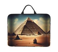 Housse avec poignée pour ordinateur portable 14" Motif Dreaming of the Pyramids of Khufu Print - Compatible avec ordinateur/tablette 14"