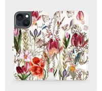 Housse avec rabat pour iPhone 13, Mobiwear Book, bouquet de fleurs