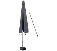 Housse avec tige PREMIUM pour parasol droit 190cm polyester gris