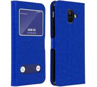Housse - AVIZAR - Galaxy A6 - Éco-cuir - Souple - Bleu