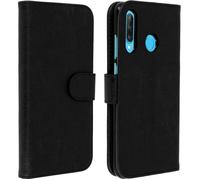 Housse pour Huawei P30 Lite Étui Folio Portefeuille Support Stand Noir