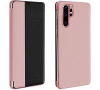 Housse Huawei P30 Pro Étui Grande Fenêtre Translucide Coque Rigide rose gold