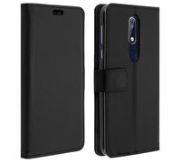 Housse Nokia 7.1 Etui Portefeuille Coque Gel Support Vidéo Noire